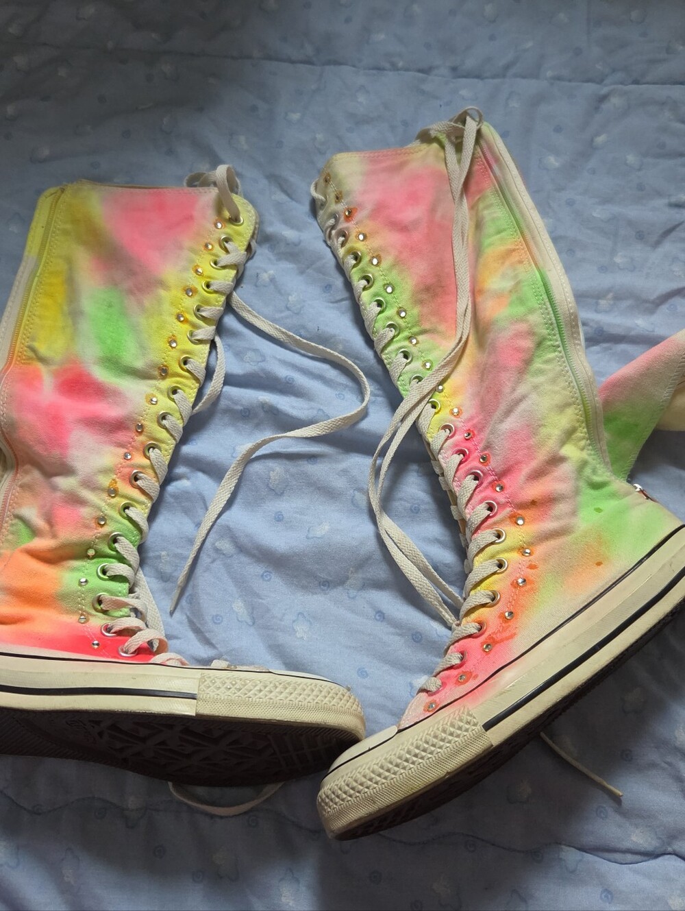 Converse Neon Tie-Dye High-Top Lace-Up Boots